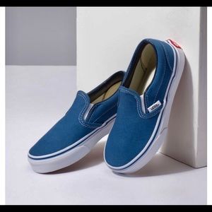 Kids Blue Slip On Vans